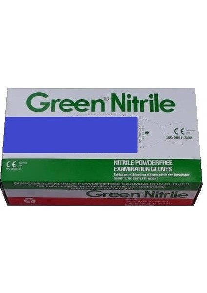 Mavi Pudrasız Tek Kullanım Eldiven Büyük Boy L 100'LÜ