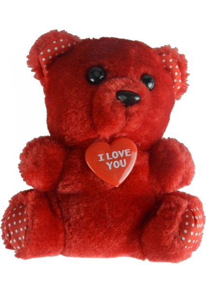 I Love You Rozetli Peluş Ayıcık