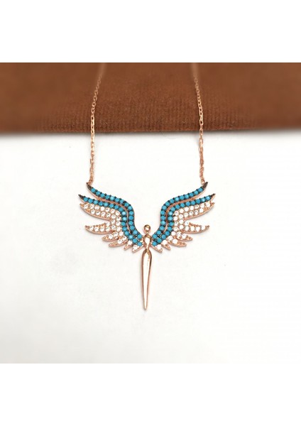 925 Ayar Nano Taşlı Mikail Meleği Gümüş Kolye fiyatları