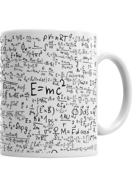 E=mc2 Formül Matematik Formülü Kupa Bardak Porselen