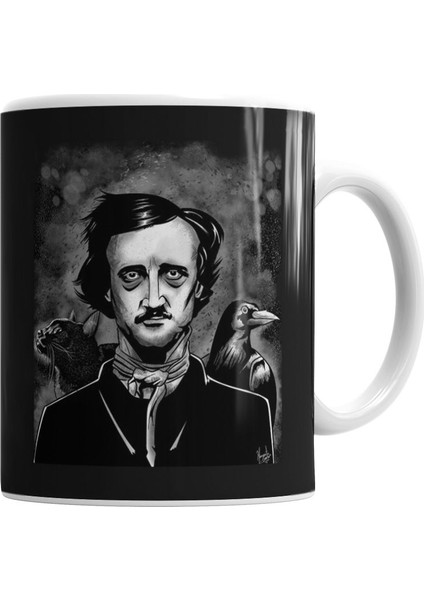 Nevermore Edgar Allan Poe Kupa Bardak Porselen