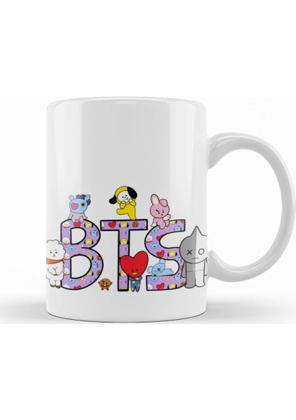 Bts BT21 Karakterleri Kupa Bardak Porselen