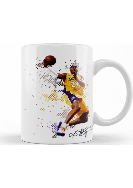 Kobe Bryant Signature Kupa Bardak Porselen