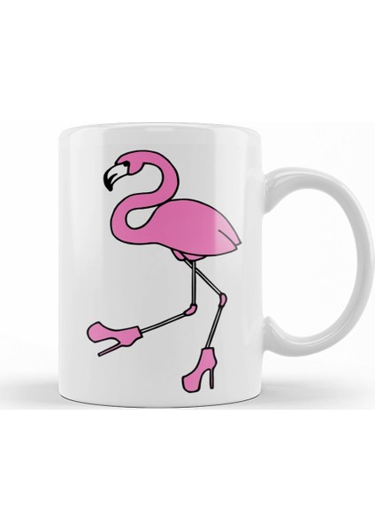 Komik Flamingo Kupa Bardak Porselen