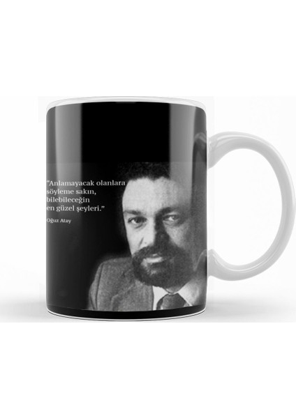 Oğuz Atay Söz Kupa Bardak Porselen