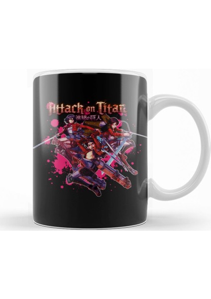 Attack On Titan Eren Levi Mikasa Kupa Bardak Porselen