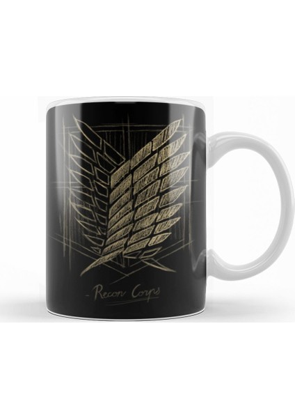 Attack On Titan Recon Corps Kupa Bardak Porselen