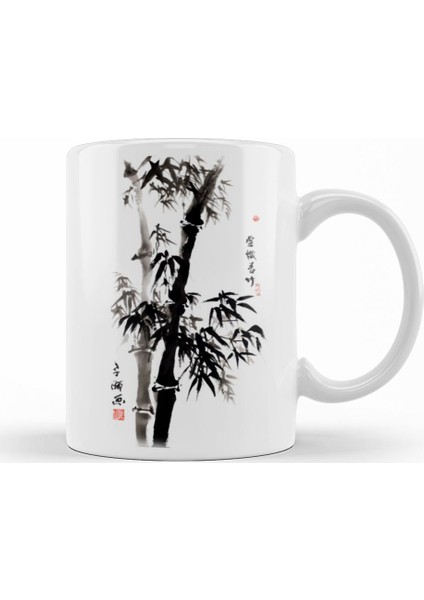 Bamboo Kupa Bardak Porselen