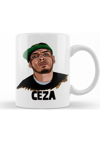 Ceza İllustrasyon Kupa Bardak Porselen