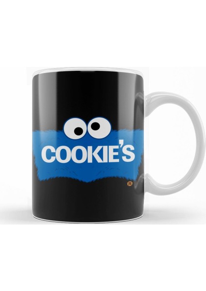 Cookie Monster Cookie's Kurabiye Canavarı Kupa Bardak Porselen