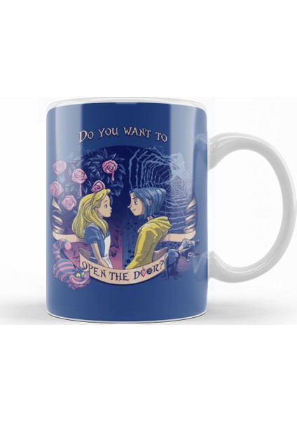 Coraline Alice Kupa Bardak Porselen