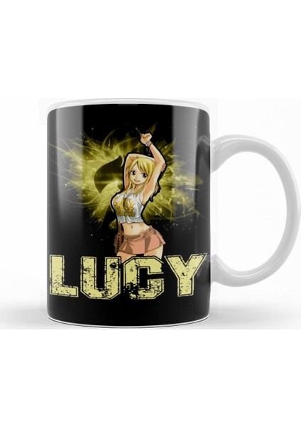 Fairy Tail Lucy Heartfilia Guild Symbol Key Kupa Bardak Porselen