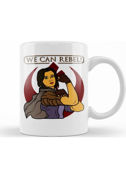 Jyn Erso We Can Rebel Rogue One Kupa Bardak Porselen