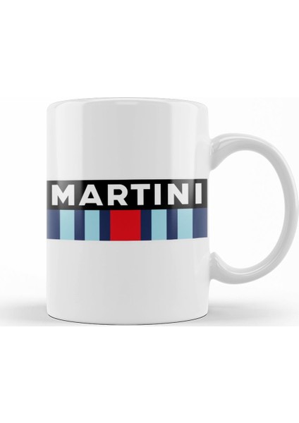 Martini Racing Rectangle Kupa Bardak Porselen