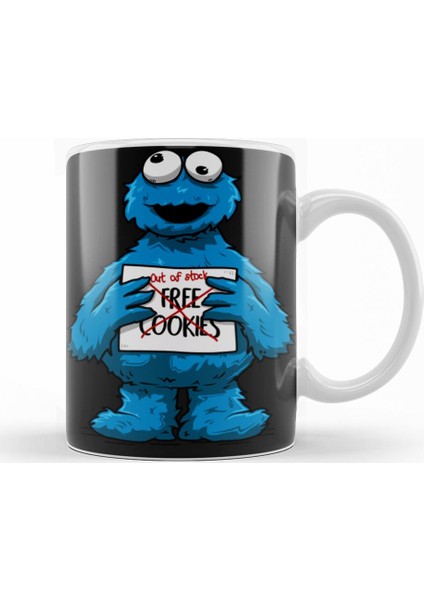Monster Cookies Cookie Kurabiye Canavarı Kupa Bardak Porselen