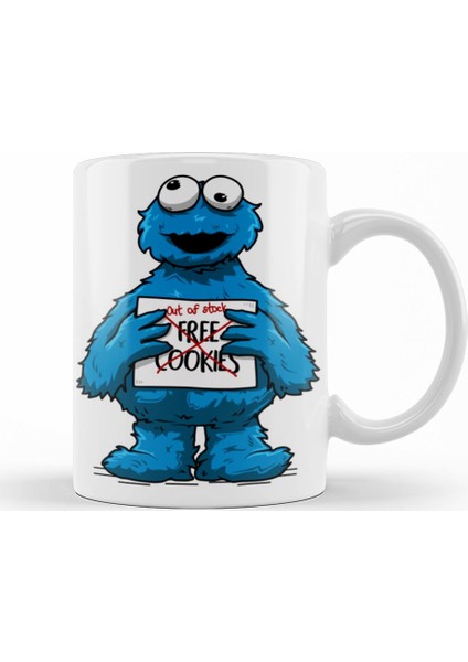 Monster Cookies Kurabiye Canavarı Kupa Bardak Porselen