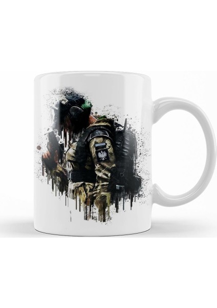 Rainbow Six Siege Ela Kupa Bardak Porselen