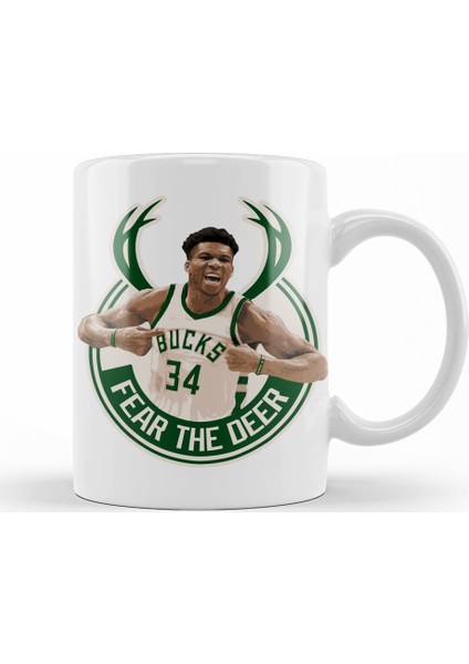 Fear The Deer Bucks Kupa Bardak Porselen