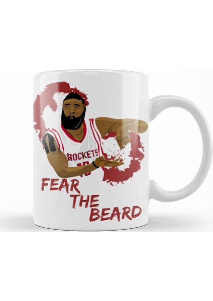 James Harden Fear The Beard Kupa Bardak Porselen