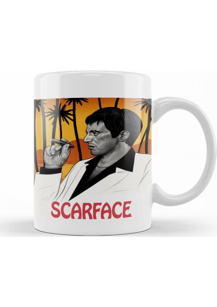 Scarface İllüstrasyon Kupa Bardak Porselen
