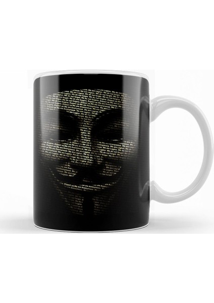 V For Vendetta We Don't Kupa Bardak Porselen