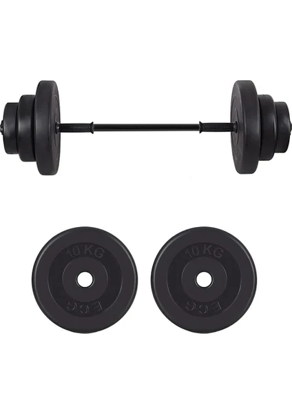 Ecgspor 22 kg Halter Seti - Deadlift Squat Biceps Triceps Shoulder