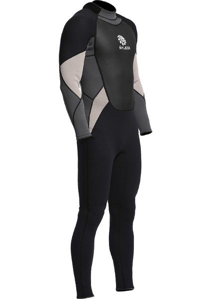 Erkekler 3 mm Geri Zip Tam Vücut Wetsuit Yüzme Sörf