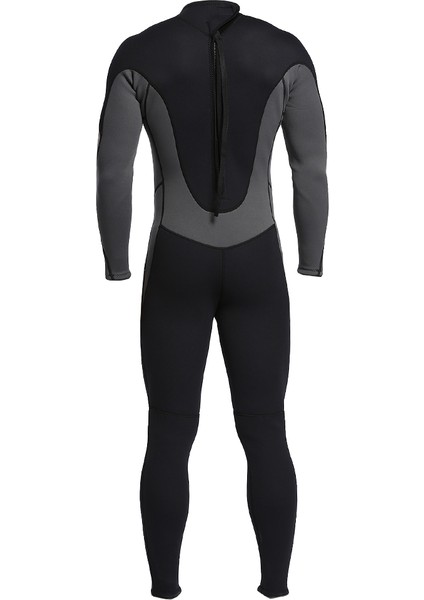 Erkekler 3 mm Geri Zip Tam Vücut Wetsuit Yüzme Sörf