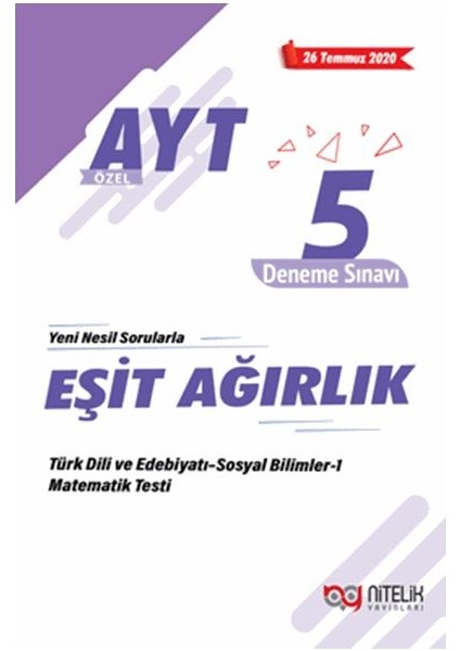 YKS AYT Eşit Ağırlık 5 Deneme Sınavı