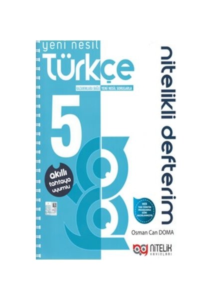 5. Sınıf Yeni Nesil Türkçe Nitelik Yayınlarıli Defterim - Osman Can Doma
