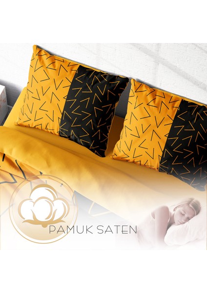 Gold Sembol 3D Pamuk Saten Çift Kişilik Nevresim Takımı fırsatları