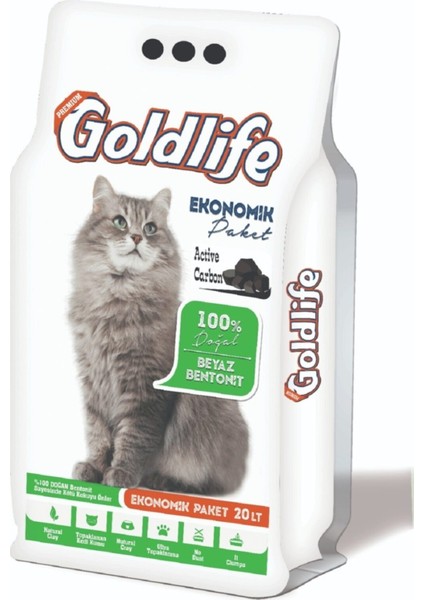 Ekonomik Paket Active Carbon Kedi Kumu 20 lt
