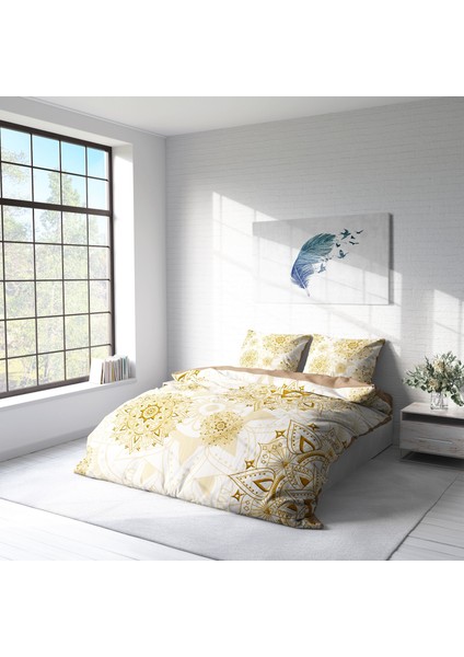 Gold Luxury 3D Pamuk Saten Çift Kişilik Nevresim Takımı fiyatları