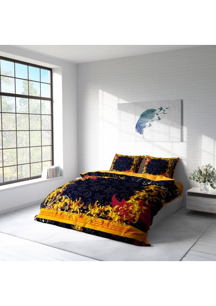 Gold Baraque 3D Pamuk Saten Çift Kişilik Nevresim Takımı fiyatları