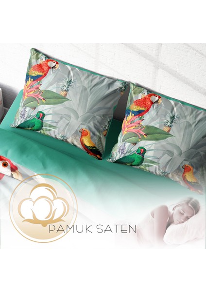 ParWorld 3D Pamuk Saten Çift Kişilik Nevresim Takımı