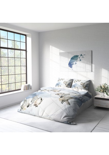 Snow Bird 3D Pamuk Saten Çift Kişilik Nevresim Takımı fiyatları