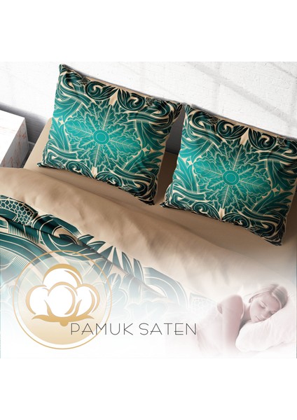 Osmanlı IV 3D Pamuk Saten Çift Kişilik Nevresim Takımı