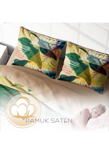 Relaxing 3D Pamuk Saten Çift Kişilik Nevresim Takımı