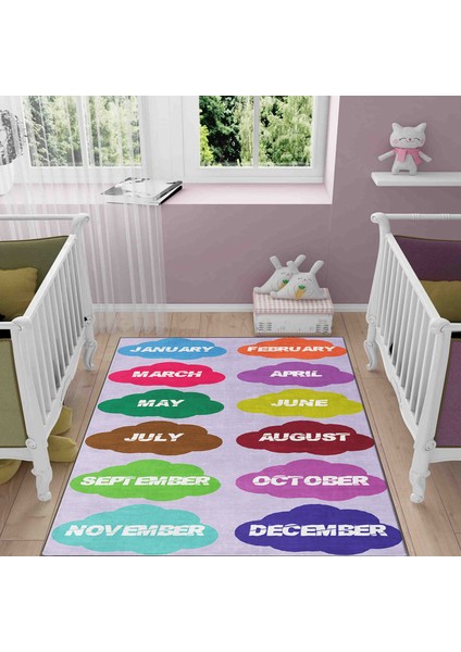 Dekoratif Özel Tasarım Antibakteriyel Leke Tutmaz Çocuk Halısı 160 x 230 cm modelleri