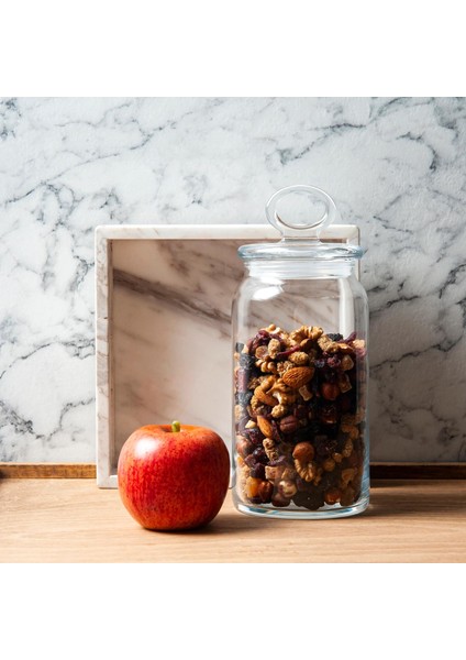 96761 Kitchen 3'lü Cam Kapaklı Kavanoz 1130 cc