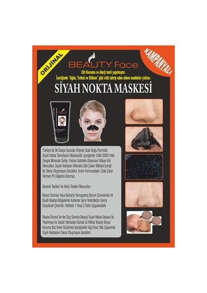 Siyah Noktalı Ciltler İçin Maske 50 ml fiyatları