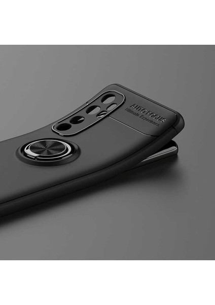 Xiaomi Mi Note 10 Lite Kılıf Ultra Korumalı Yüzüklü Manyetik Ravel Silikon Siyah Rose fırsatları