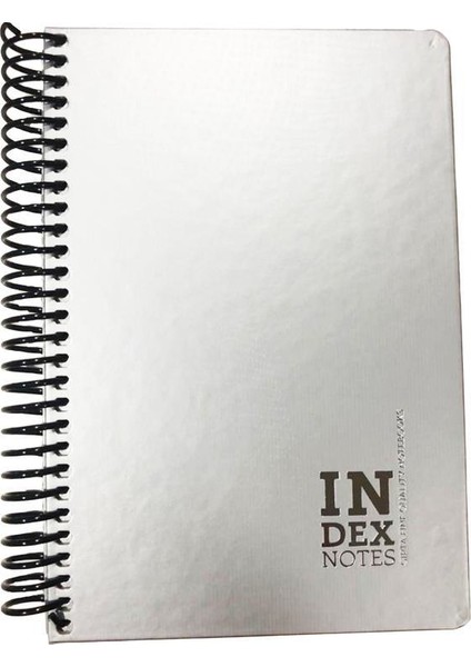 4626 Index Notes Sipiralli Sert Kapak Defter 140 Yaprak 4 Bölmeli Kareli 17 x 24 cm