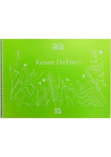 Eco Spiralli Resim Defteri 25 Yaprak 25 x 35 cm