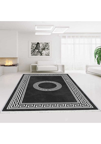 Bazaa Forum Saçaklı Klasik Desen Kaymaz Taban Dijital Baskı Halı FM-2005 180 x 280 cm