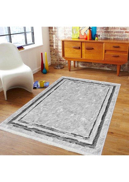 Bazaa Forum Saçaklı Klasik Desen Kaymaz Taban Dijital Baskı Halı FM-2015 100 x 300 cm