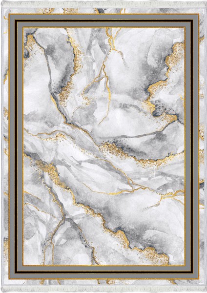 Bazaa Forum Saçaklı Mermer Desen Kaymaz Taban Dijital Baskı Halı FM-2018 100 x 300 cm modelleri