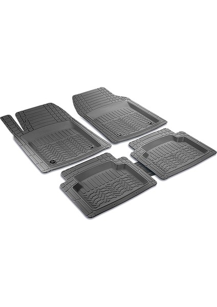 Kia Soul Uyumlu 4d Extra Derin Havuzlu Profesyonel Kauçuk 5 Parça Paspas Siyah