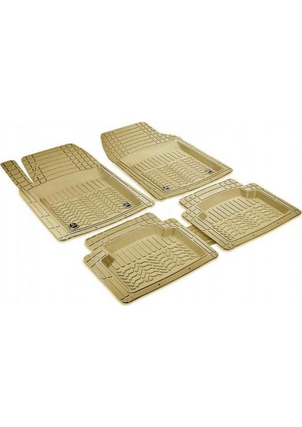 Volkswagen Bora Uyumlu 4d Extra Derin Havuzlu Profesyonel Kauçuk 5 Parça Paspas Bej