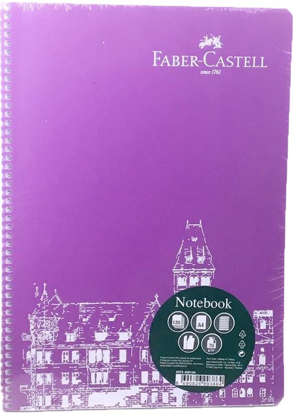 A4 Spiralli Pp Kapak  Çizgili Defter 120 Yaprak